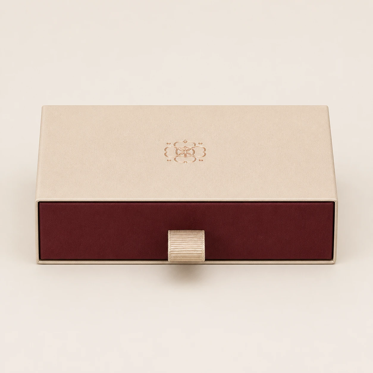 Chocolate drawer box from the front