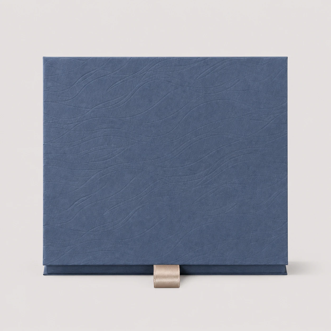 Mineral-blue gift box from the front