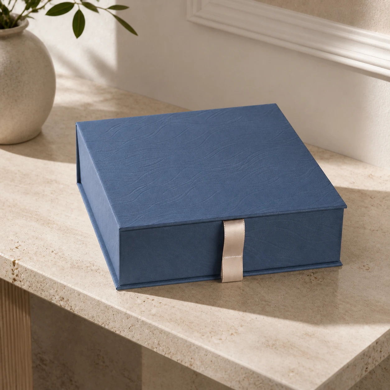 Gift box in a refined interior