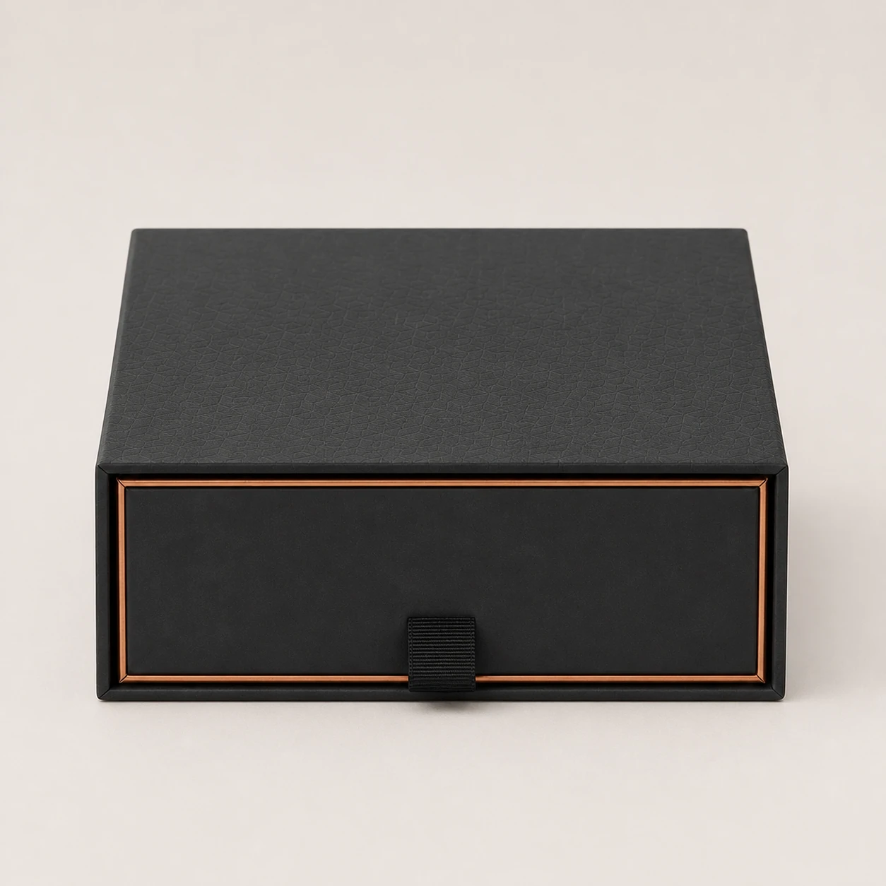 Rigid perfume box from the front