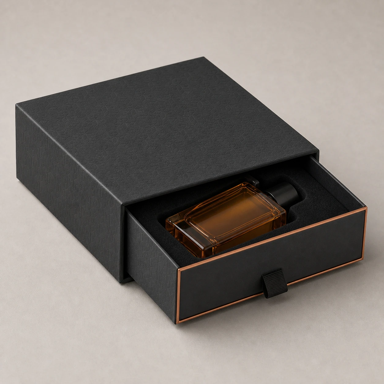 Perfume drawer opened to reveal its insert