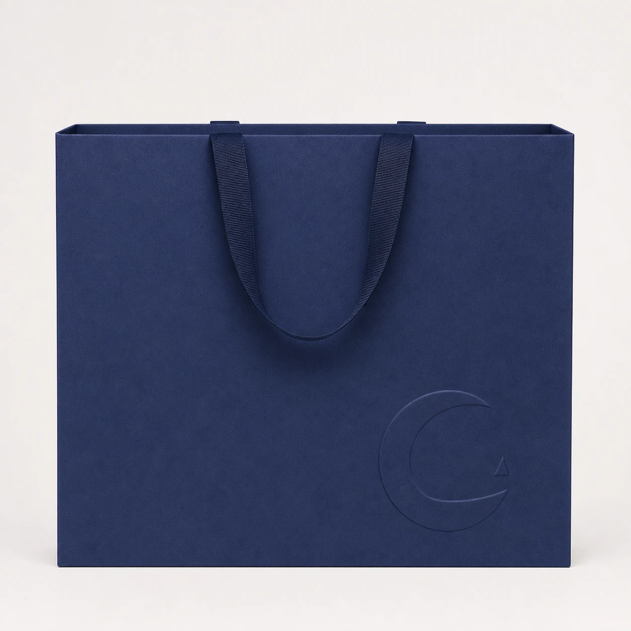 Luxury shopping bag from the front
