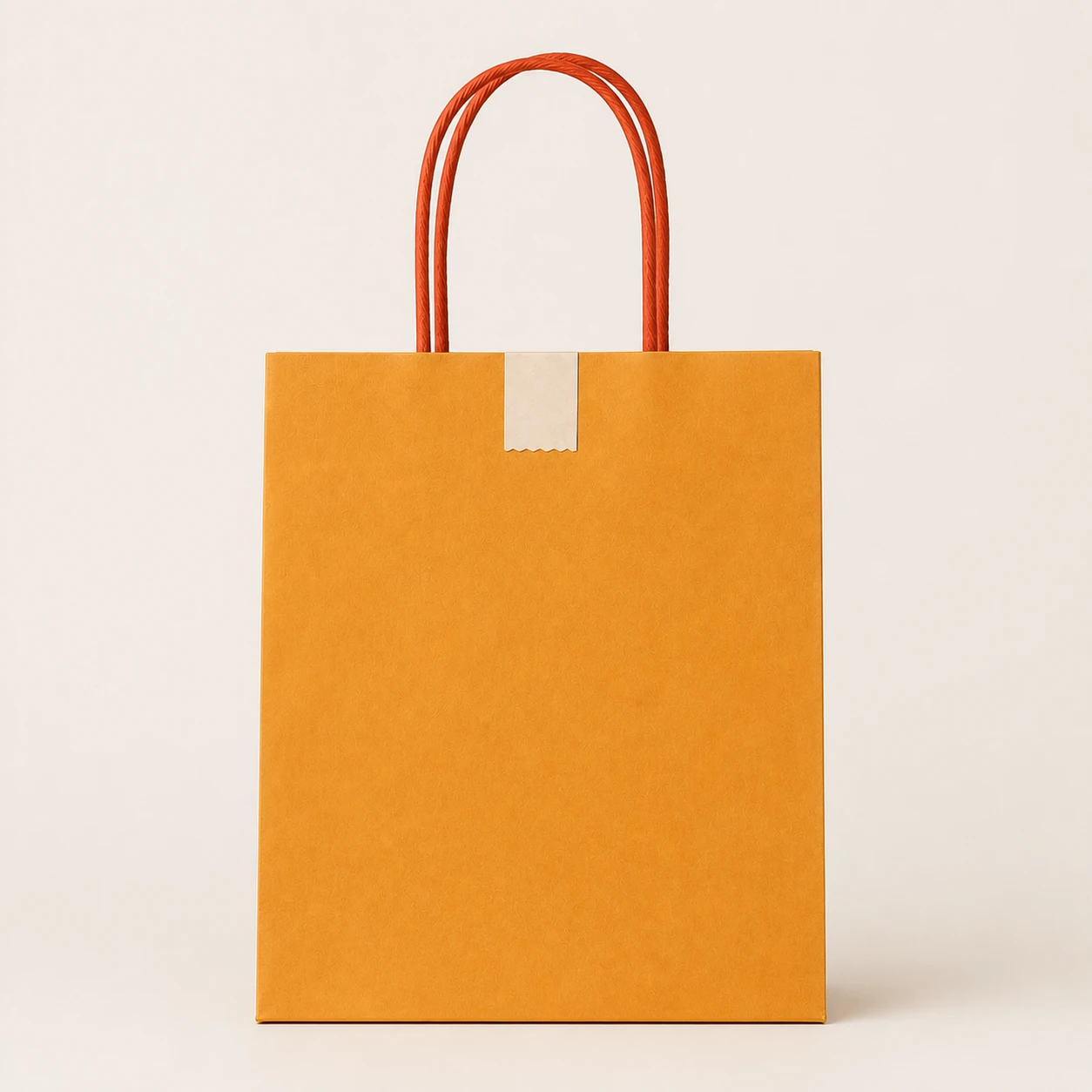 Paper bag from the front