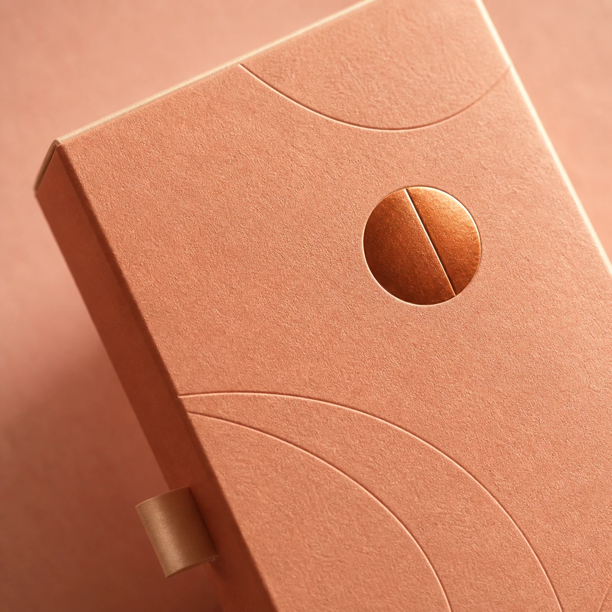 Close detail of foil and debossed linework